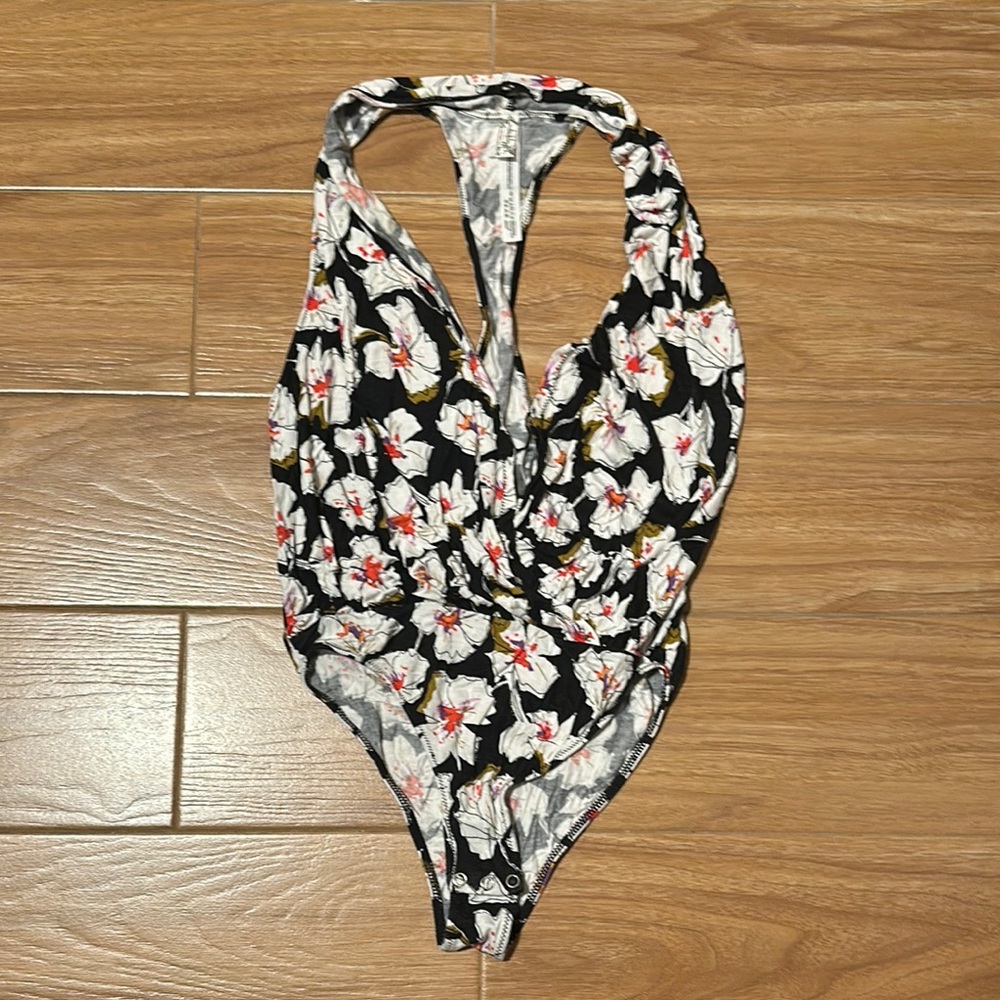Free People Floral Body Suit